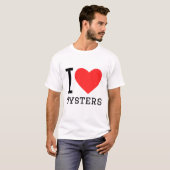 Ik hou van oesters t-shirt (Voorkant volledig)