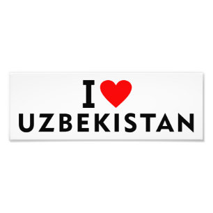 Ik hou van Oezbekistan land zoals hart reizen toer Foto Afdruk