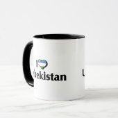 Ik hou van Oezbekistan Vlag Mok (Voorkant links)