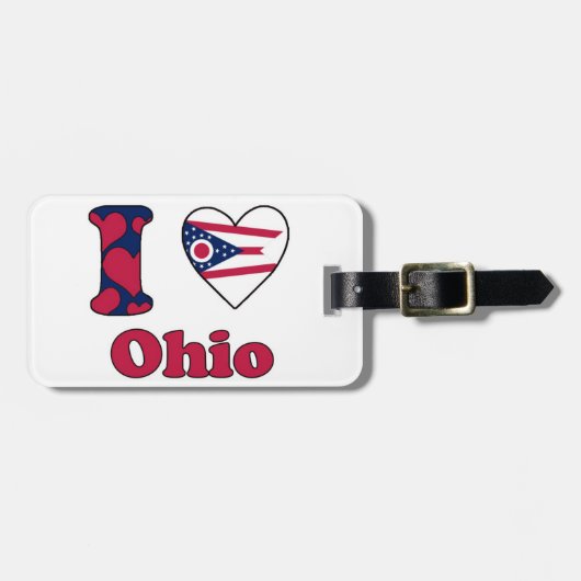 Ik hou van Ohio Bagagelabel (Voorkant horizontaal)