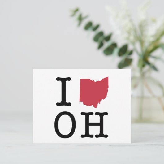 Ik hou van Ohio Briefkaart (Staand voorkant)