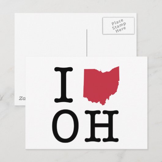 Ik hou van Ohio Briefkaart (Voorkant / Achterkant)