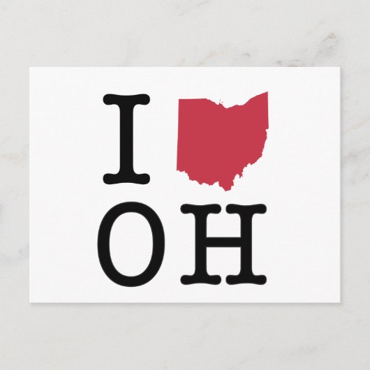 Ik hou van Ohio Briefkaart (Voorkant)