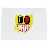 Ik hou van Ohio glimlachend gelukkig gezicht Groot Cadeauzakje (Achterkant)