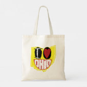 Ik hou van Ohio glimlachend gelukkig gezicht Tote Bag (Achterkant)