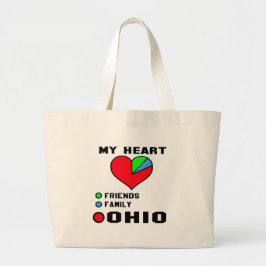 Ik hou van Ohio. Grote Tote Bag