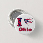 Ik hou van Ohio Ronde Button 3,2 Cm (Voorkant /achterkant)