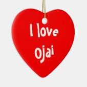 Ik hou van Ojai Keramisch Ornament (Rechts)