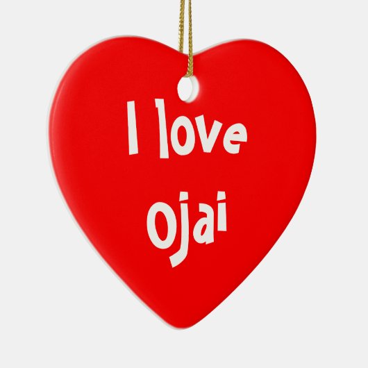 Ik hou van Ojai Keramisch Ornament (Rechts)