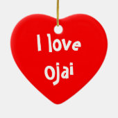 Ik hou van Ojai Keramisch Ornament (Achterkant)