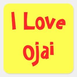 Ik hou van Ojai Vierkante Sticker