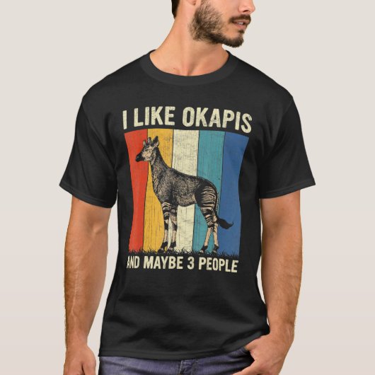 Ik hou van Okapis en misschien 3 mensen die Okapis T-shirt (Voorkant)