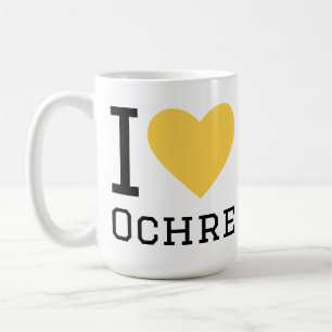Ik hou van oker koffiemok