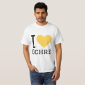 Ik hou van oker t-shirt (Voorkant volledig)