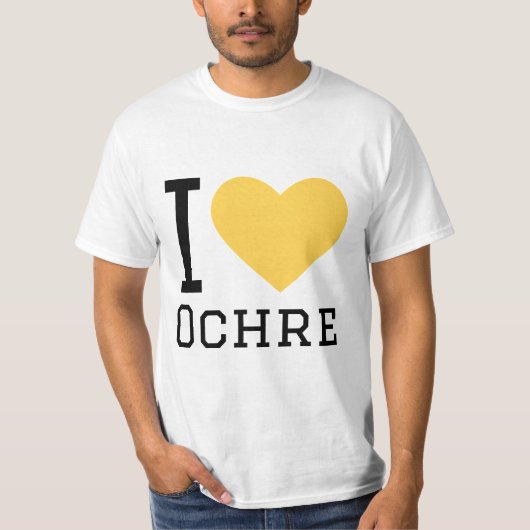 Ik hou van oker t-shirt (Voorkant)