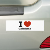 Ik hou van Oklahoma Bumpersticker (Op auto)