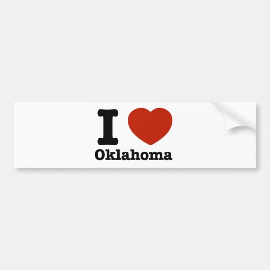 Ik hou van Oklahoma Bumpersticker (Voorkant)
