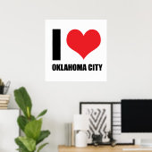 Ik hou van Oklahoma City Poster (Thuiskantoor)
