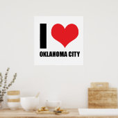 Ik hou van Oklahoma City Poster (Keuken)