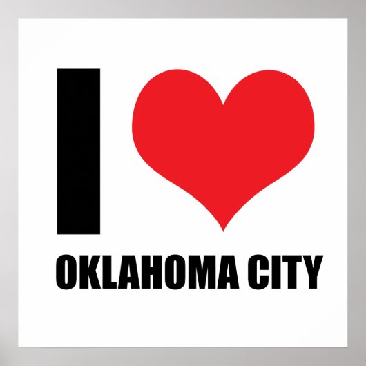Ik hou van Oklahoma City Poster (Voorkant)