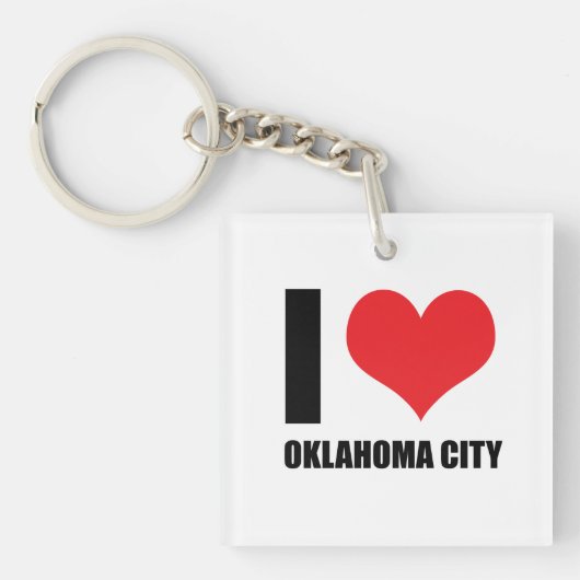 Ik hou van Oklahoma City Sleutelhanger (voorkant)