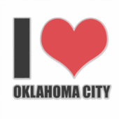 Ik hou van Oklahoma City Sticker (Voorkant)