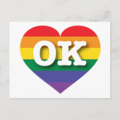 Ik hou van Oklahoma Rainbow Heart Briefkaart (Voorkant)