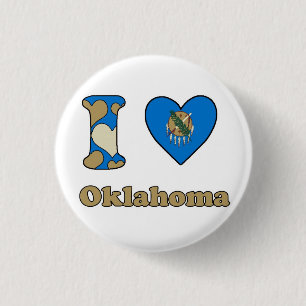 Ik hou van Oklahoma Ronde Button 3,2 Cm