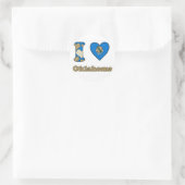 Ik hou van Oklahoma Ronde Sticker (Tas)