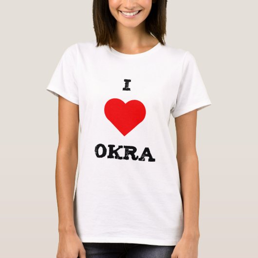 Ik hou van okra t-shirt (Voorkant)