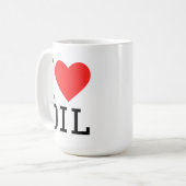 Ik hou van olie koffiemok (Voorkant links)