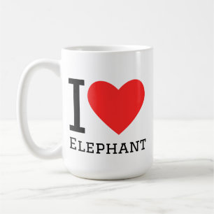 Ik hou van olifant koffiemok