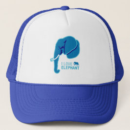 Ik hou van Olifant (Zijaanzicht) Trucker Pet
