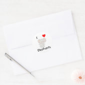 Ik hou van olifanten (2) ronde sticker (Envelop)