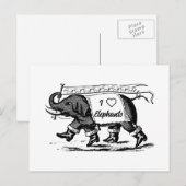 Ik hou van Olifanten Briefkaart (Voorkant / Achterkant)