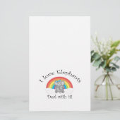Ik hou van olifanten. briefpapier (Staand voorkant)