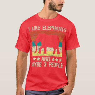 Ik hou van olifanten in het wild levende dieren t-shirt