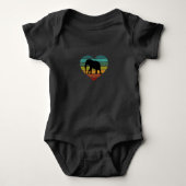 Ik hou van olifanten Retro Hart Romper (Voorkant)