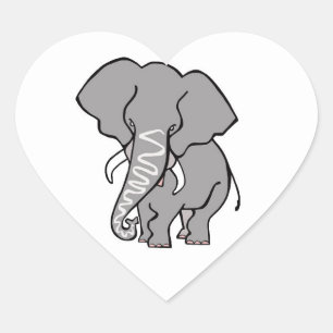 Ik hou van OLIFANTEN - Wildlife - Natuur - Dier Hart Sticker