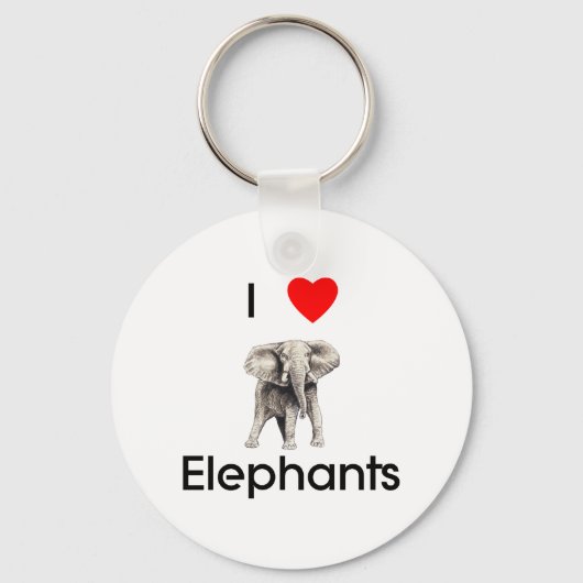 Ik hou van olifantenSleutelhanger Sleutelhanger (Voorkant)