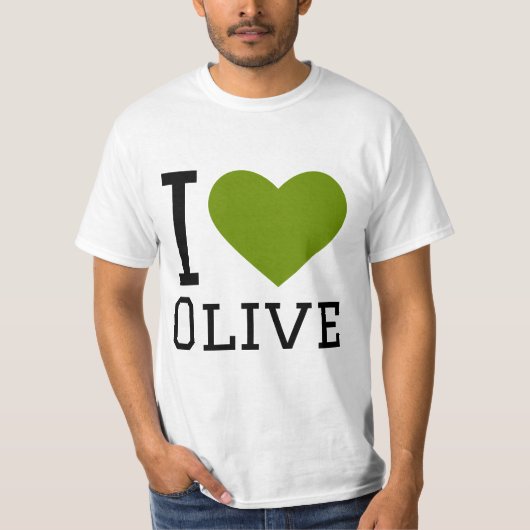 Ik hou van olijfolie t-shirt (Voorkant)