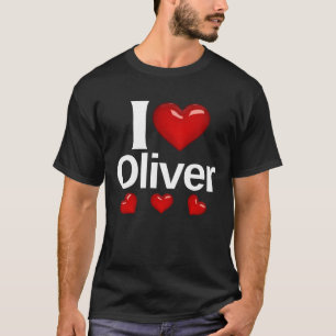 Ik hou van Oliver Gift voor Friend Mode Design Sty T-shirt