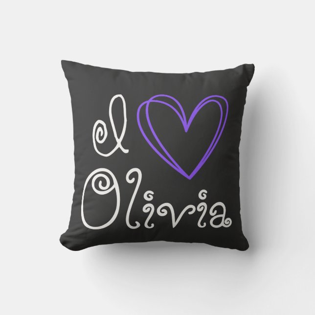 Ik hou van Olivia  Kussen (Voorkant)