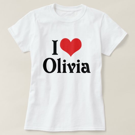 Ik hou van Olivia T-shirt (Design voorkant)