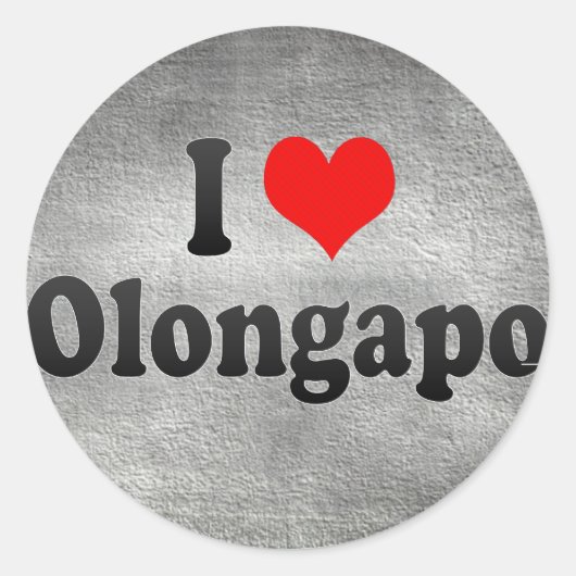 Ik hou van Olongapo, Filipijnen Ronde Sticker (Voorkant)