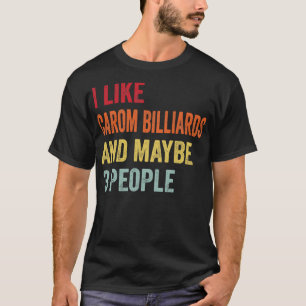 Ik hou van om biljart misschien 3 mensen t-shirt