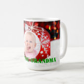 "Ik hou van oma" Aangepaste kerstbeker Koffiemok (Voorkant rechts)