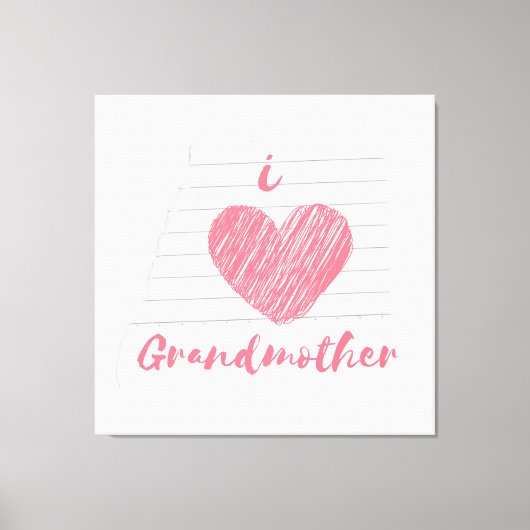 Ik hou van oma canvas afdruk (Voorkant)
