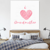 Ik hou van oma canvas afdruk (Insitu (Slaapkamer))