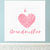 Ik hou van oma canvas afdruk (Insitu (Houten vloer))